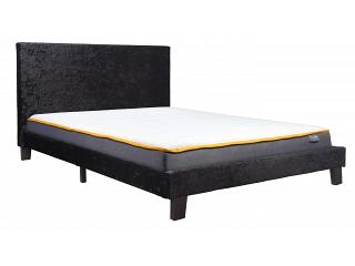 4ft Small Double Berlinda Black Fabric upholstered bed frame